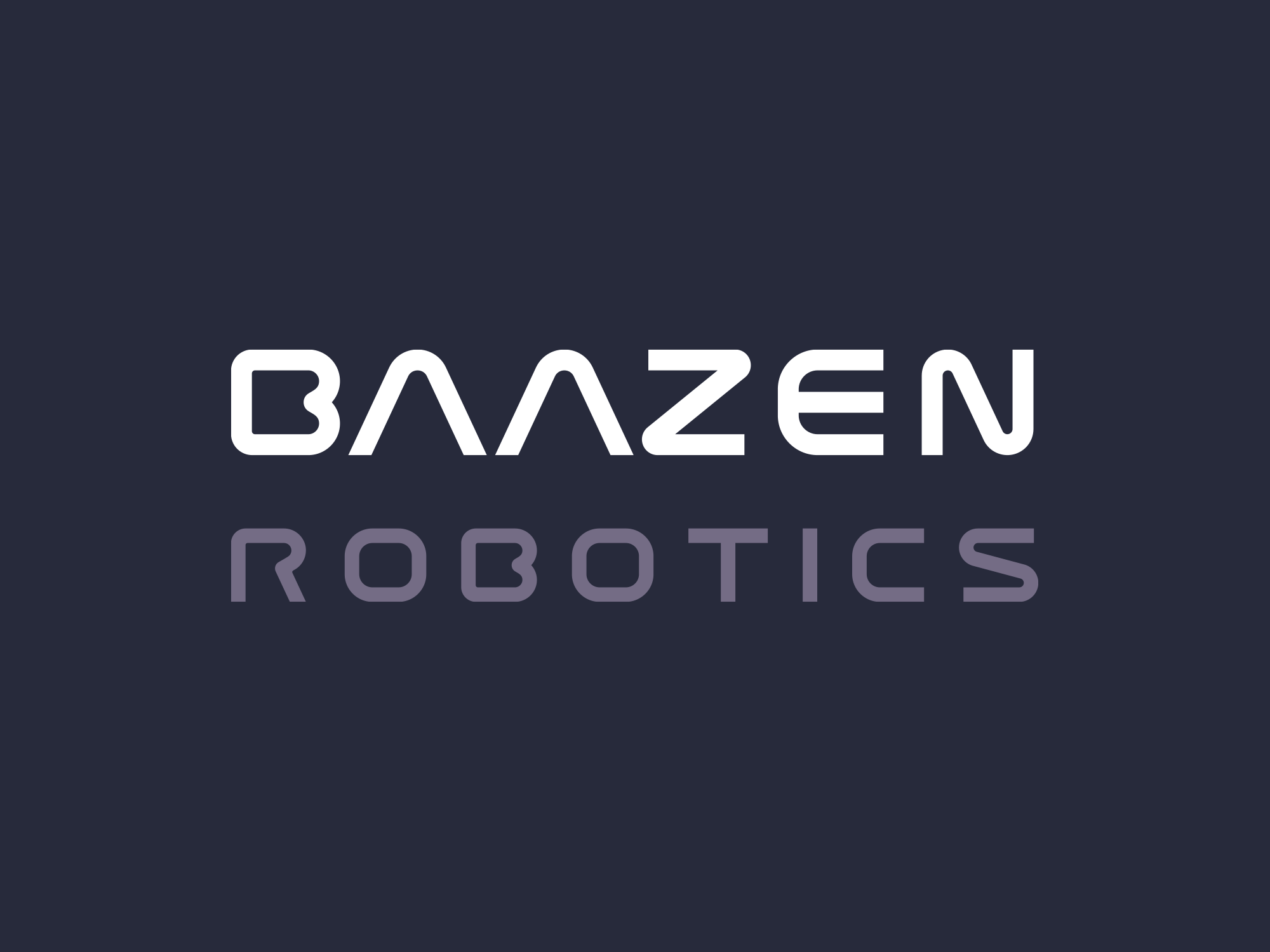 BAAZEN Robotics logosu, lacivert zemin üzerinde
